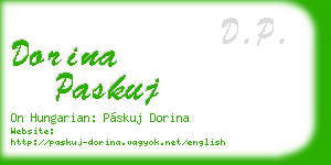 dorina paskuj business card