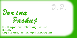 dorina paskuj business card